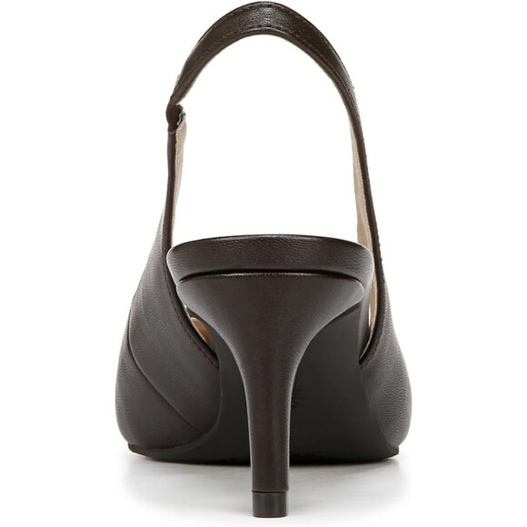LifeStride Womens Dark Chocolate Polyurethane (PU) Slingback Kitten Heel Pump - Picture 3 of 9